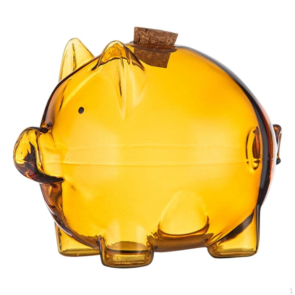2,3 Zoll; Hohe Borosilikatglas-Sparschwein, Multifunktional und Leicht, Niedliches Finanzgeschenk
