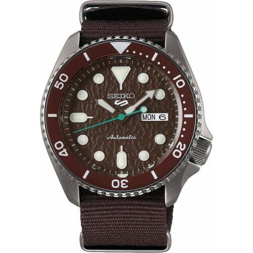

Seiko 5 Sports Automatic Mechanical Watch, Limited Edition, Men s, Seiko Five Sports, SRPD85, Brown