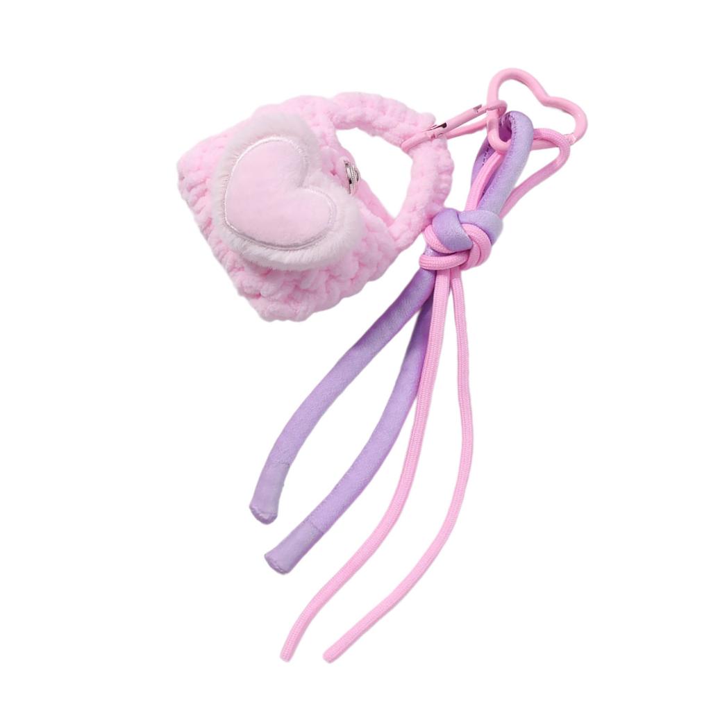 Multipurpose Love Heart Cellphone Charm Pendant and Keyring Set Portable for Teen Girls Fashionable and Practical