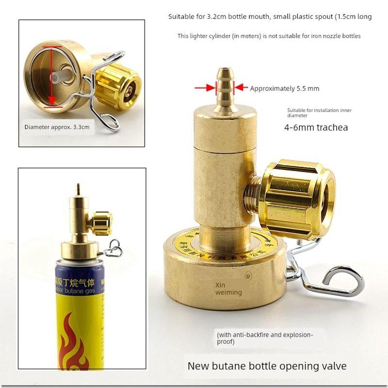 Gas Butane Bottle Quick Connector Lighter Gas Regulator Opening Valve Bottle Opener 2L Welding Torch Accessories
