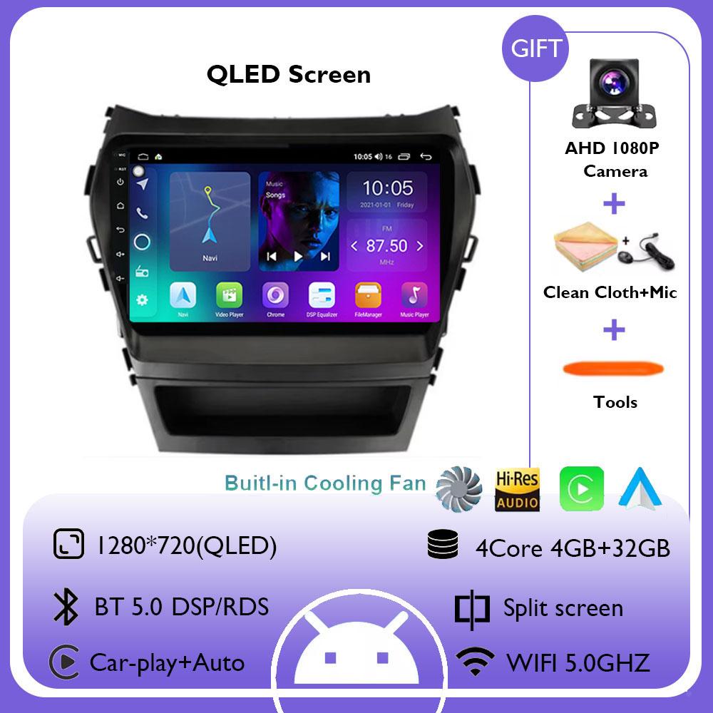 

Для Hyundai Santa Fe 3 2013 - 2016 Carplay Auto 4G+WIFI GPS автомобильный радиоприемник навигация мультимедиа видеоплеер стерео BT Android 14