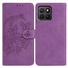 For Honor X8c 4G/X8b 4G Case Butterfly Flower Imprinted PU Leather Wallet Stand Phone Cover
