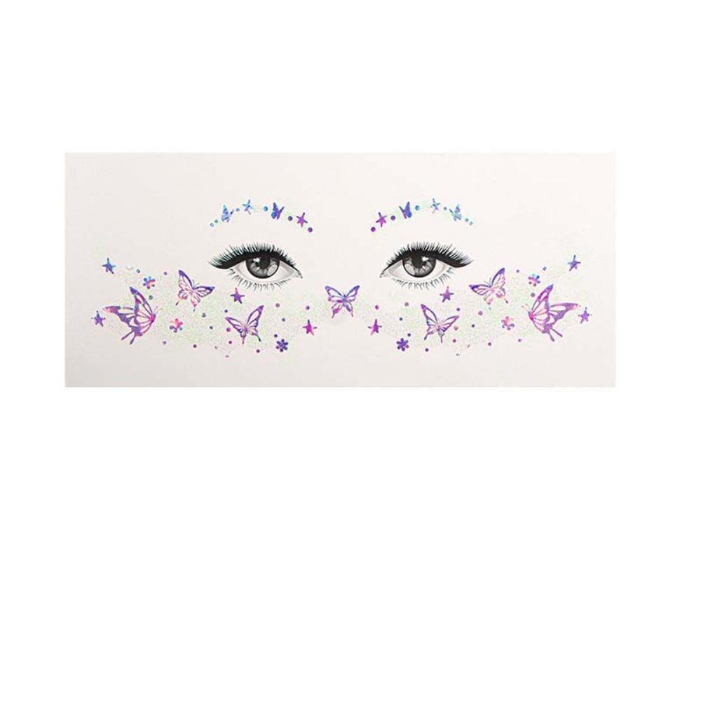 Waterproof Face Tattoo Sticker Star Heart Face Temporary Tattoo Women Kids Children ZXYT 0002