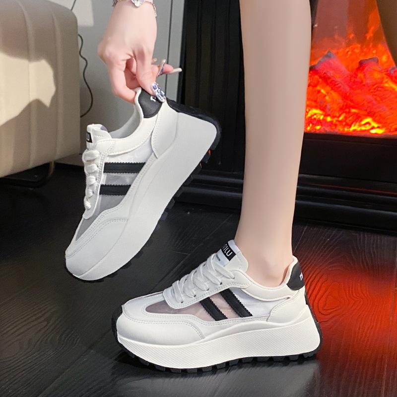 Forrest Gump Shoes Women'S Summer Breathable Versatile Mesh Shoes Women'S Shoes Casual Platform Dad Shoes Trendy Single Shoes