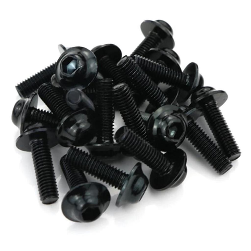 Fits Versis-X 250 Motorcycle Bolts & Screws Fairing Bolt Kit Bodywork Screw Windscreen Nut Parts Fairing Nut (Black)