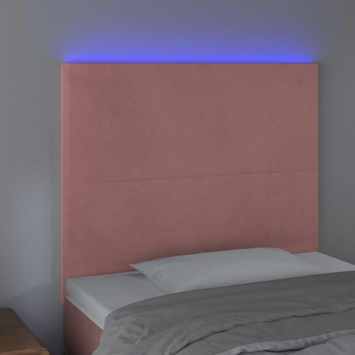 VidaXL LED Headboard Bedroom Furniture Single Bed Accessory Headboard Bed Frame Interior Pink 3122179