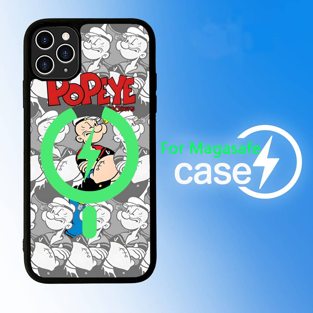 P-PopeyeS The SailorS For Magsafe Magnetic Case For IPhone 17 Air 16 15 14 13 12 11 Pro Max Plus Wireless Charging