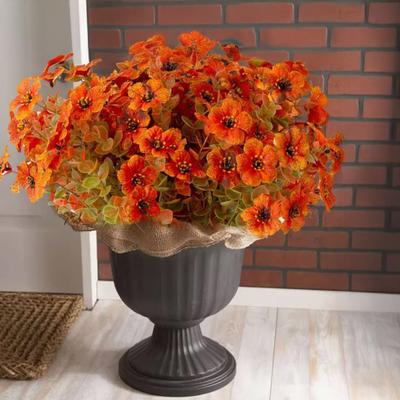 2/3/4/5/6/12 Stück Herbst Künstliche Blume 7 Gabel UV-beständige Kunstblume