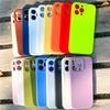 Neon Liquid Silicone Full Coverage Shockproof Customized Print Pure Color Mobile Phone Cases for 11-16 Pro Max