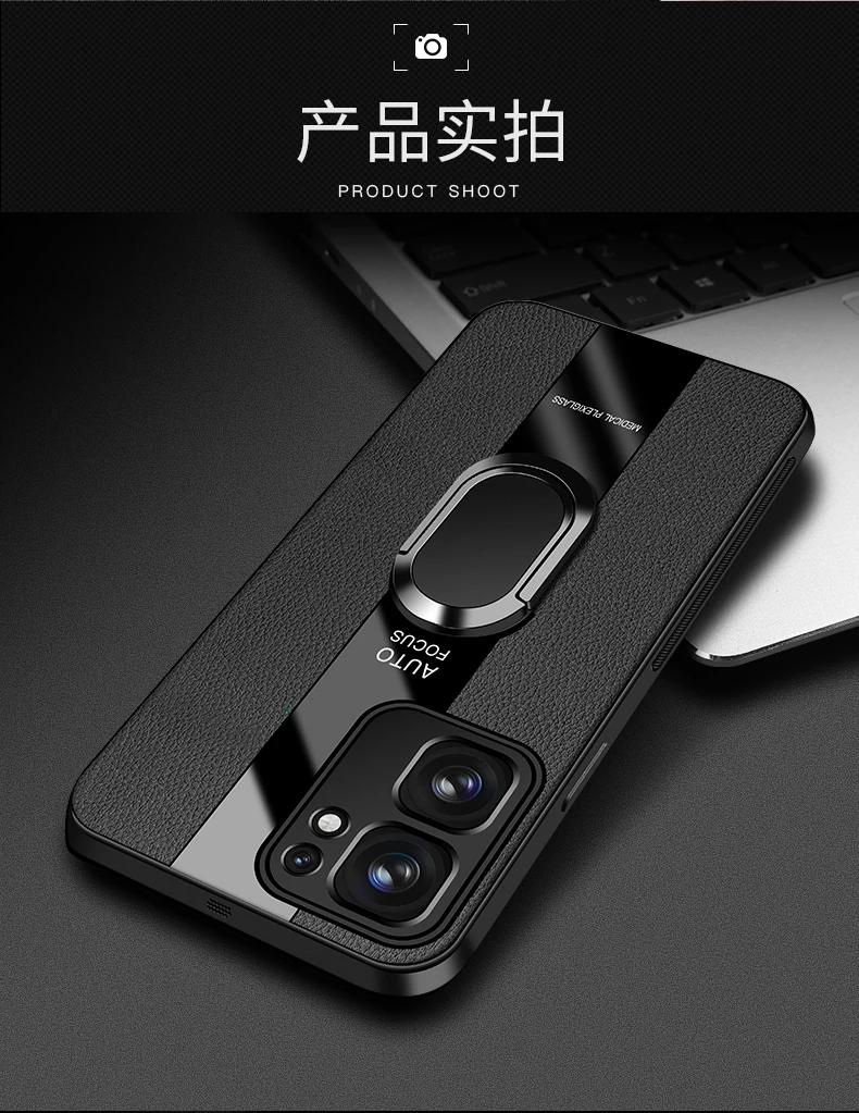 For VIVO IQOO Neo 9 Pro Magnetic Ring Stand Cover For IQOO Neo 10 9S Pro Luxury PU Leather Soft Silicone Shockproof Cover Bumper