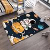 "Cartoon Astronaut Sitting on Planet Space Theme Carpet Rug Design" Suitable for use as an anti-slip for living room bedroom sofas