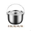 Camping Container Pot Multifunctional with Lid and Handle Camp Cookware for Restaurant BBQ Cooking