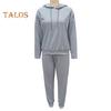 2 szt./zestaw damski bluza z kapturem spodnie garnitur kryształki dekoracyjne długie rękawy patchwork sportowa bluza spodnie z elastycznym pasem fitness strój jesień wiosna dres