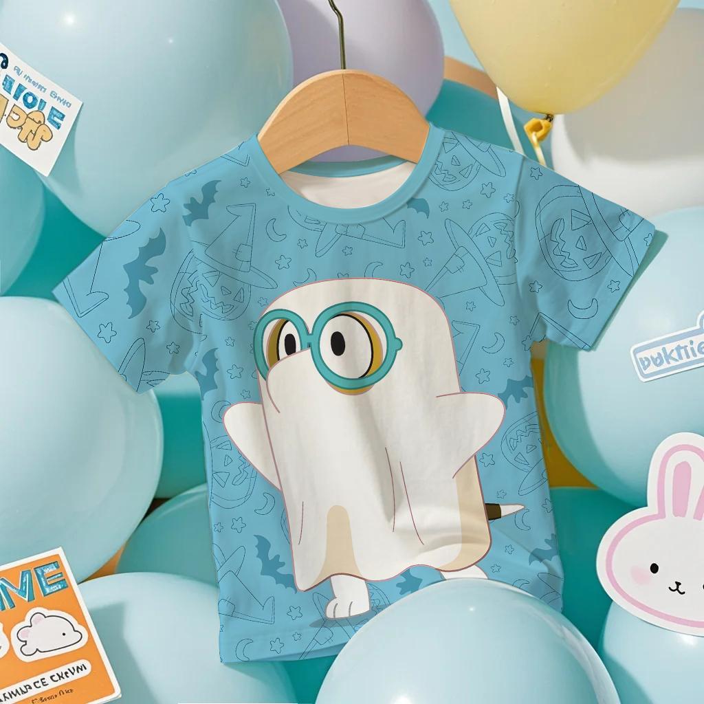 2026 Bluey Print Kids 3D T-Shirt Summer Cool Breathable Short Sleeve Cartoon Anime Design Tee for Boys and Girls Casual