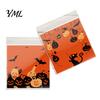 Small Plastic Bags for Treats 100 Pcs Halloween Treat Bags, Self Adhesive Seal Clear Candy Dessert Cute Cartoon Pouches Cookie Trick or Party