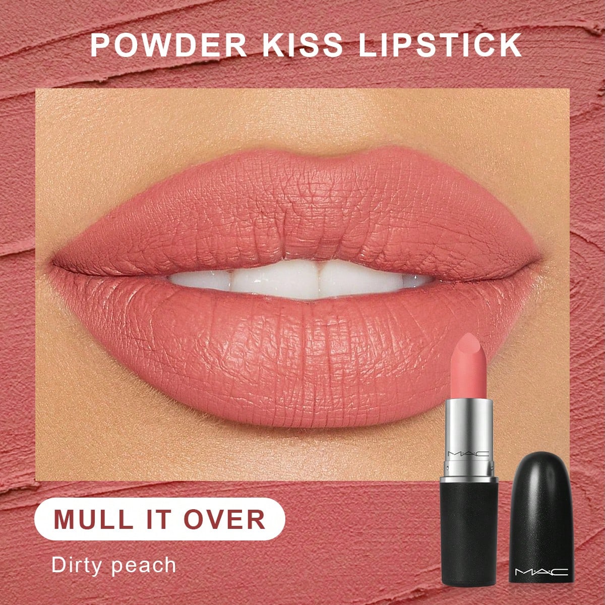 MAC Lustreglass Sheer Shine Lipstick - PDA (Кирпично-красный) 0,1 унц./3 г MULL IT OVER