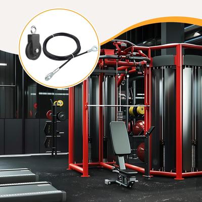 Fitness Pulley Cable Set Extension Wire Lifting Steel Rope Workout Premium Exercise