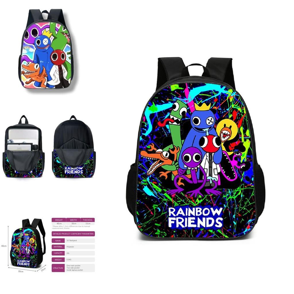 Colorful Roblox Rainbow Friends School Backpack With Breathable Nylon Material