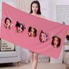 Popular K-Kpop team I-idleS Microfiber Blanket Quick Drying Beach Towels Oversized Printing Super Absorbent Pool Towel Blanket
