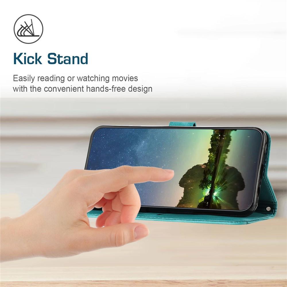 Case for Moto G67 5G - Leather/PU, Green, With Lanyard
