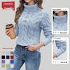 European & American Fashion Women's Cable Knit High Neck Sweater - Autumn/Winter Collection