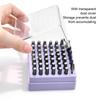 49 Hole Nail Drill Bit Storage Box Universal For Nail Grinding Heads Dustproof Professional Salon Organizer