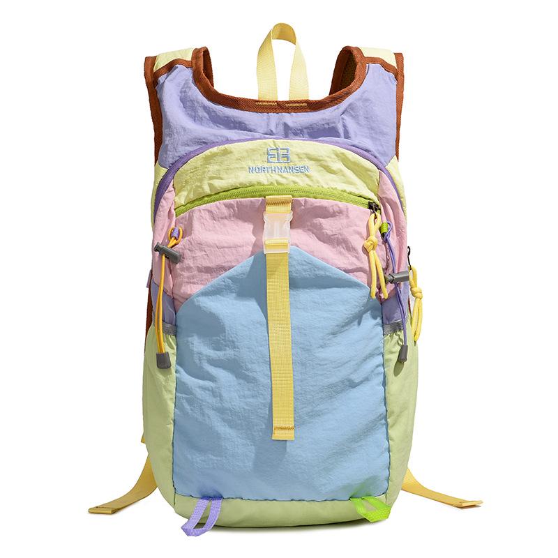 Color Block Waterproof Outdoor Sports & Travel Backpack, Wear-Resistant & Trendy for Camping