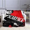 Classic Movie Scarface Blanket Flange Warm Blanket Soft and Comfortable Blanket Home Travel Blanket Bed Linings Birthday Gift
