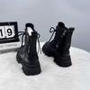 Women's boots British style single leather boots for women 2026 new versatile handsome fashion slim boots height increasing