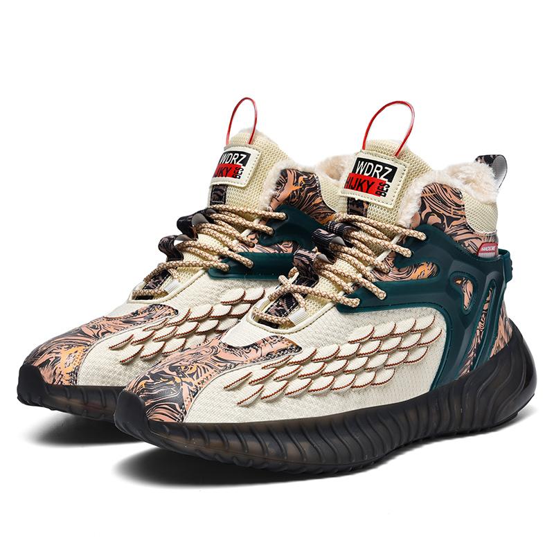 

Мужская зимняя обувь больших размеров, модная, легкая, плюшевая, теплая, из хлопка, зимние ботинки, повседневная, спортивная, из хлопка 46 коричневый