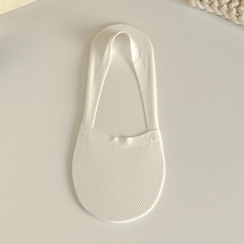 Damskie Letnie Cienkie Bezszwowe Siateczkowe Oddychające Jednolite Kolory Antypoślizgowe Wchłaniające Pot Niewidoczne Skarpetki