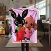 Coperta in Flanella con Stampa di Bing Bunny, Alta qualità, Confortevole per Tutte le Stagioni, Decorazione per la Casa, Calore e Comfort