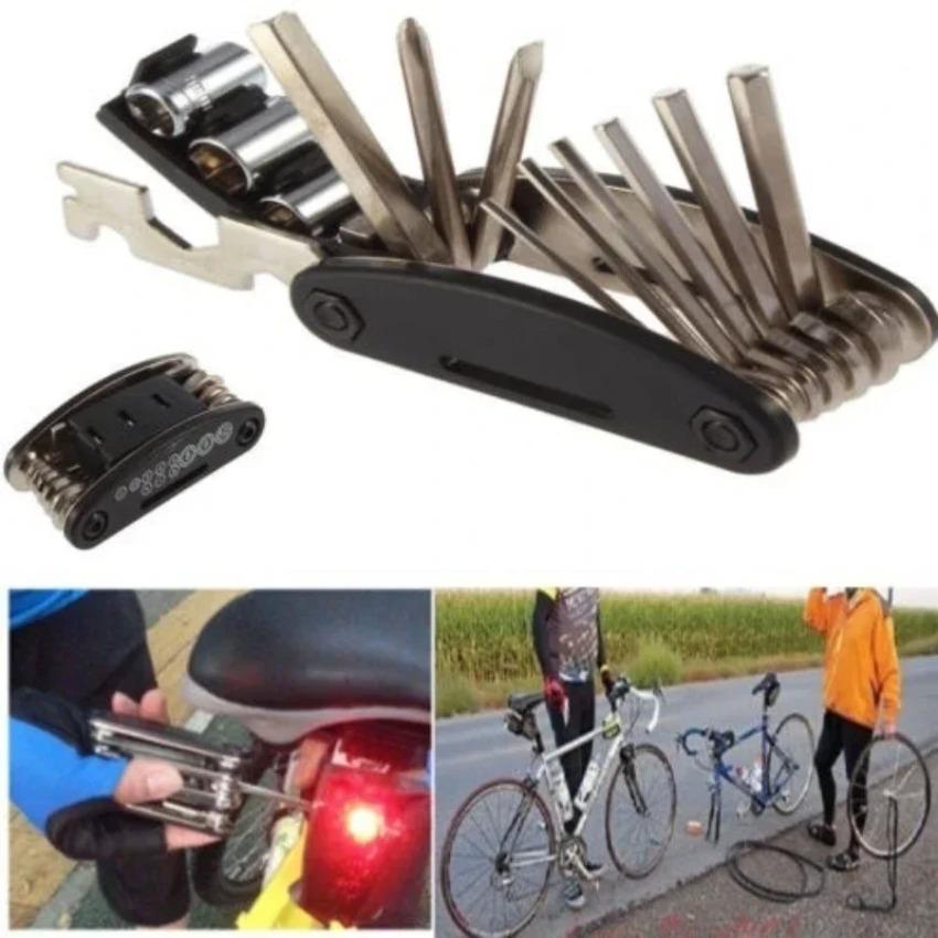 1 Pcs New Convenient Carrying and Space Saving Outdoor Repair Tools Multi in One Foldable Portable Bicycle Repair Kit