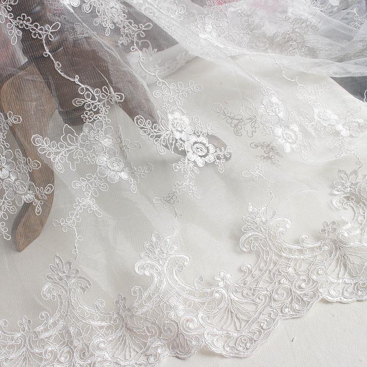 Full Car Bone Lace Lace Accessories, Wedding Dress Curtains Diy Handmade Materials Embroidered Three-Dimensional Flower Fabric