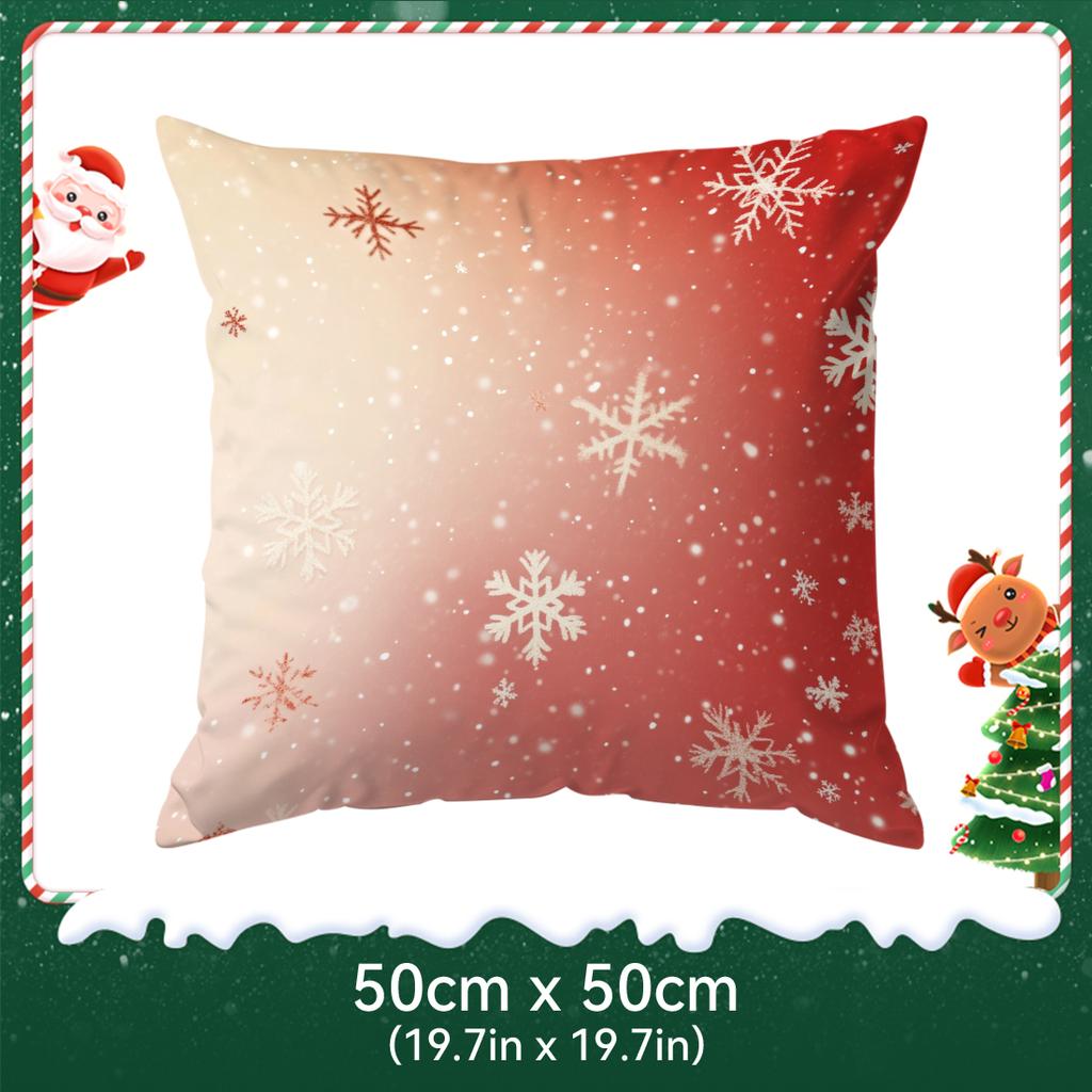 Snow Shadow Christmas Pillowcase Printed Polyester 40/45/50Cm Throw Pillowcover Decorative Sofa Cushion Pillowslip Home Decor