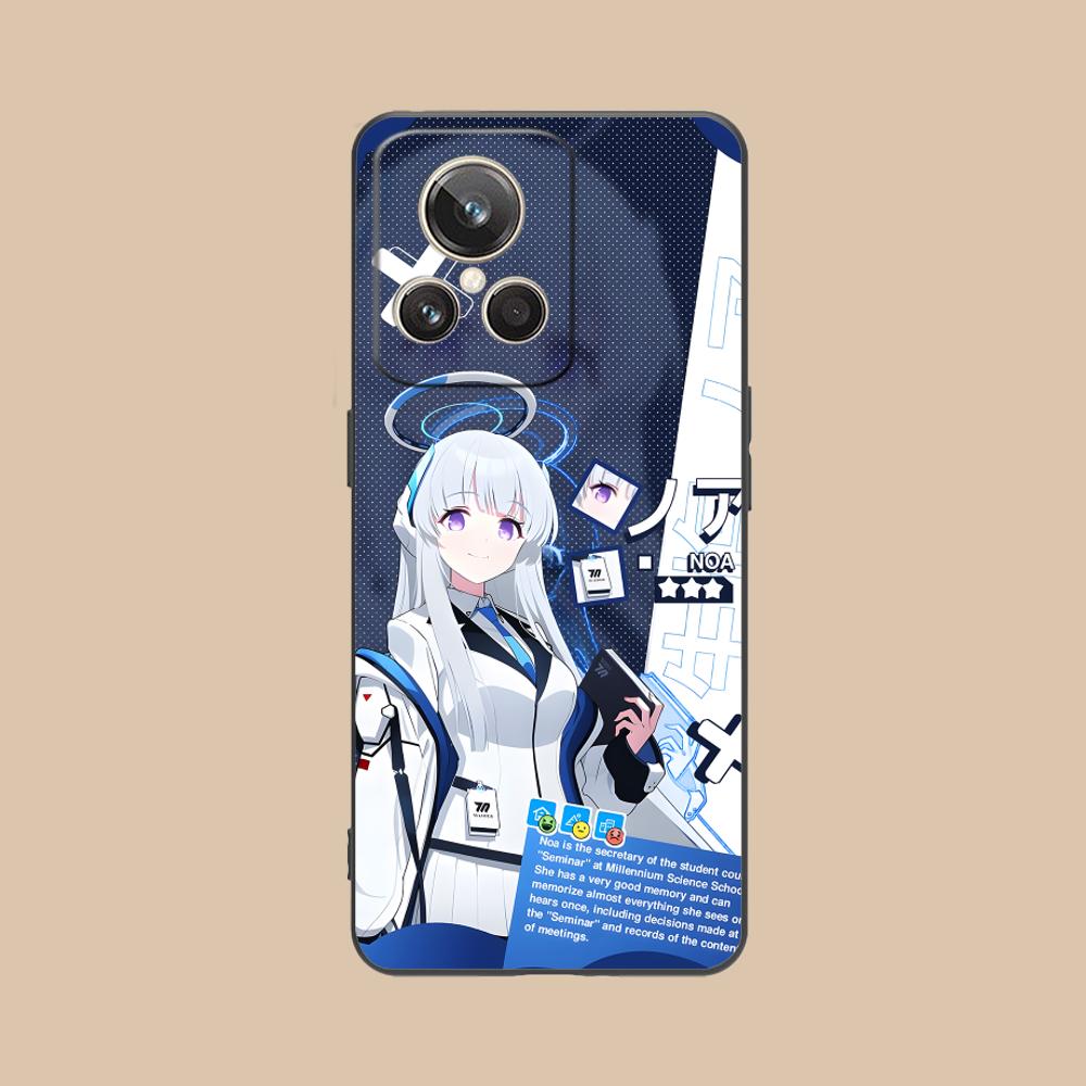Blue Archive Ushio Noa Phone Case for Realme 15 14 13 12 11 10 9 Pro Plus T i Lite 5G Colorful Printing Cover Pretty Smartphone
