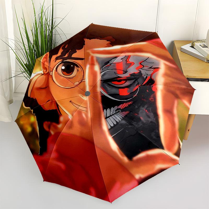 1pc Anime Character Umbrella Automatic Opening & Closing, Foldable Design, Iron Frame, Outdoor Use, Festival Gift, Suitable for Fans, Travel, Daily Us