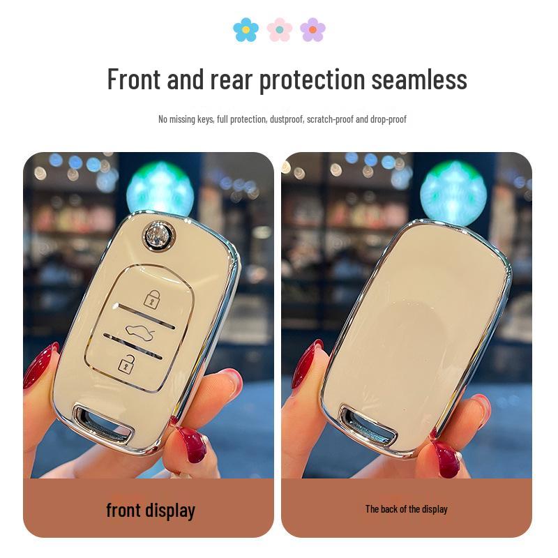 Compatible Key Case for Baojun Models: 510, 730, 530, Kiwi, 560, E100, E200, RS3, 360.