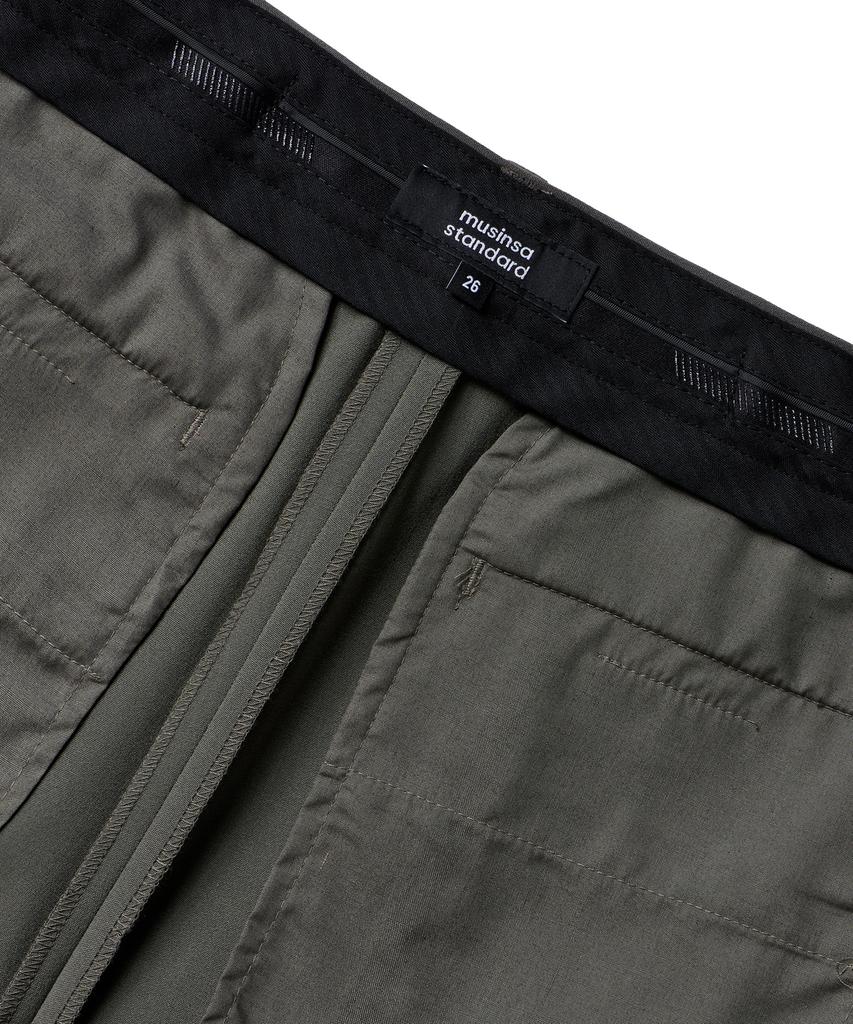 MUSINSA STANDARD WOMAN Women'S Lightweight Straight Hidden Banding Slacks [Light Khaki]