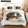 Cartoon Dog King Queen Duvet Cover Lovely Illustrated Pet Puppy bedding set  Animal Quilt Cover 2/3pcs Polyester Comforter Cover