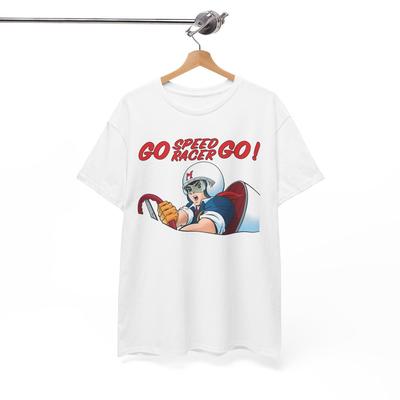 Go Speed Racer Koszulka Retro Komiks Anime Świeżak Fajny UNISEX Koszulka Unisex