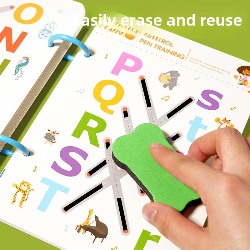 Quaderno Magico di Tracciamento Libro di Allenamento al Controllo Riutilizzabile Quaderno Magico per la Pratica Bambini Montessori Educazione al Disegno Cancelleria