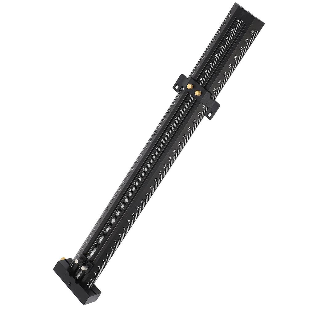 T   Ruler Metal Aluminum Alloy Double Needle Woodworking Line Drawing Parallel Vertical Scribing 35cm