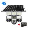 3-Lens Solar Camera, Outdoor Surveillance, WiFi, Floodlight Night Vision, Security Audio Camera, 16000mAh Battery CCTV