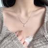 New 925 Sterling Silver Geometric Shape Necklace Simple Personality Charm Woman Pendant Choker Birthday Gift Exquisite Jewelry