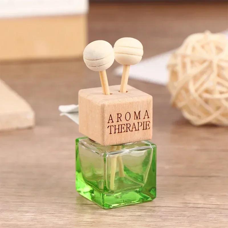 Car Perfume Bottle Interior Air Conditioner Outlet Clip Square Glass Aromatherapy Bottle Deodorizer Air Freshener Auto Amagi
