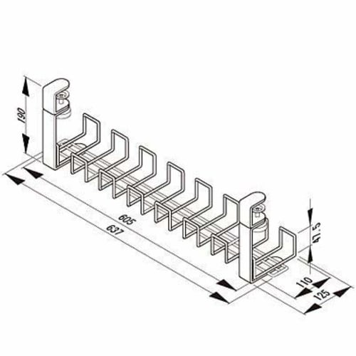 Plus Garage Cable Tray Width 63.7cm Wire Organizer Wire Cable Tray No Drilling Required Cable Routing Tray Cable Organizer Cable Storage L YY-WDCTL Si