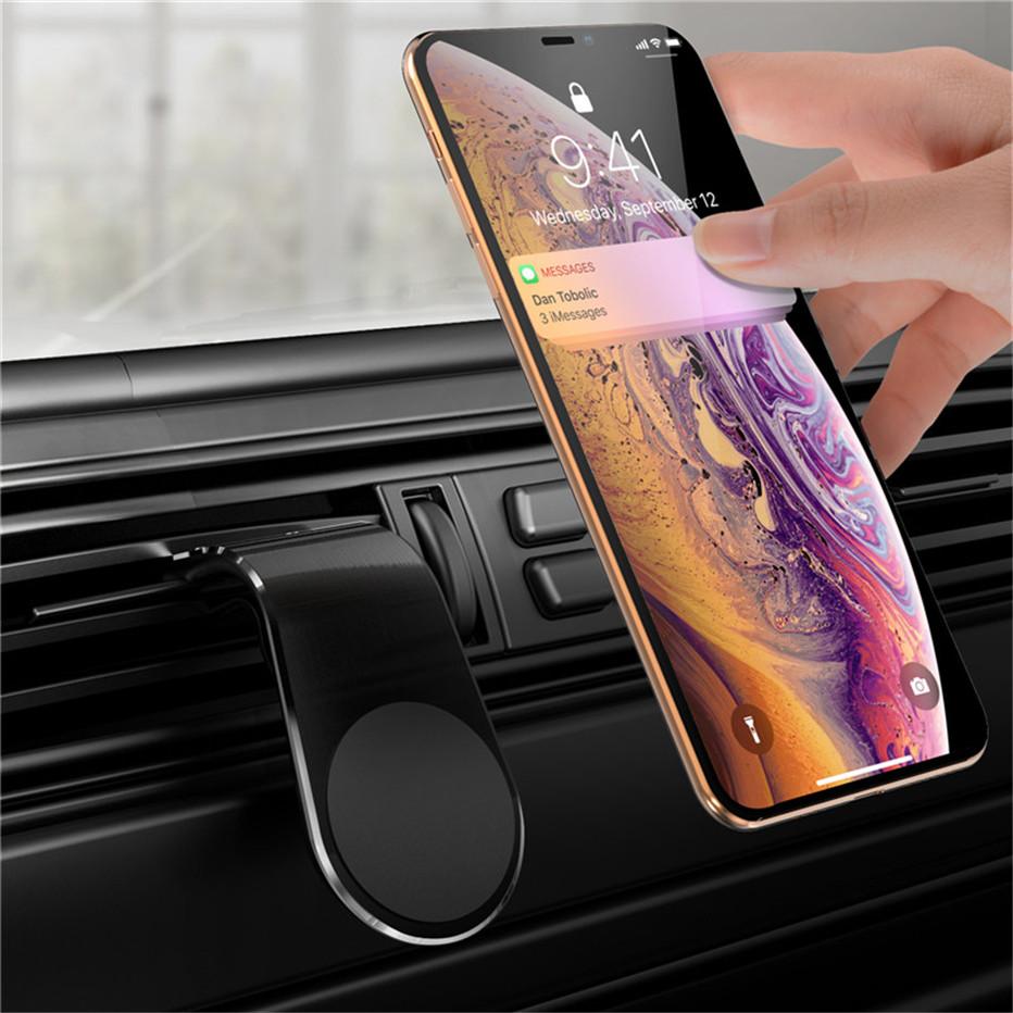 Manyetik Araç Telefon Tutucu Hava Kanalı Klipsli Montaj 360 Derece Döndürme Mobil Braket GPS Cep Telefonu Standı Araç İçinde IPhone Samsung Huawei İçin