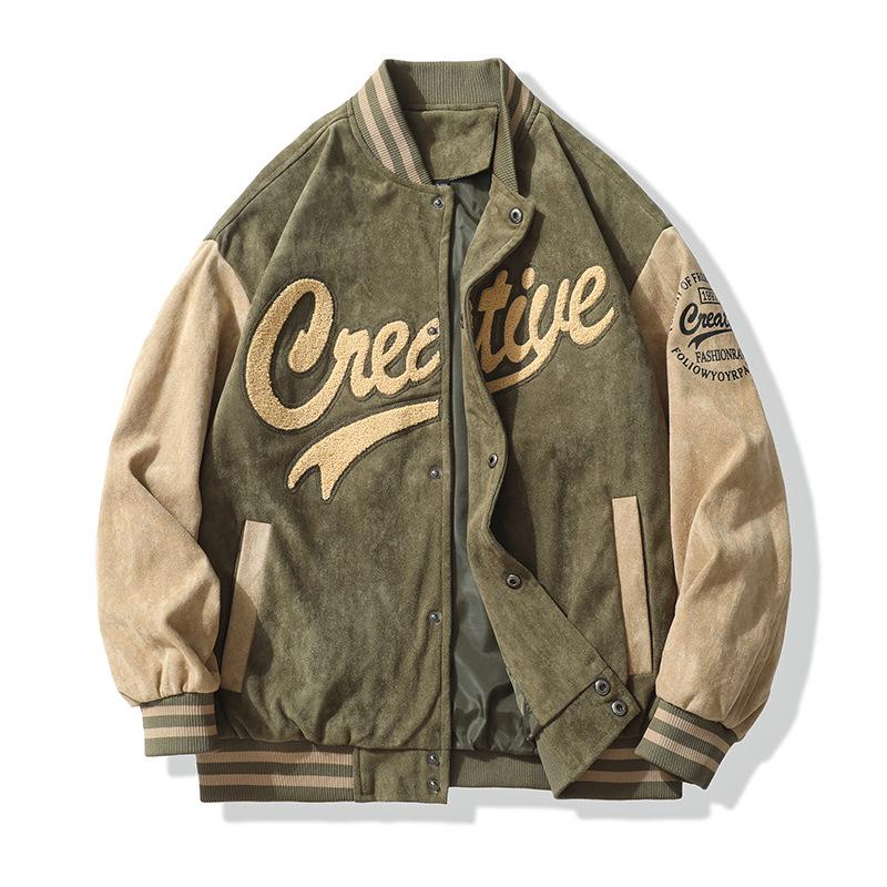 Męska Oversizowa Kurtka Baseballowa Casual - Modny Styl Jesienno-Zimowy