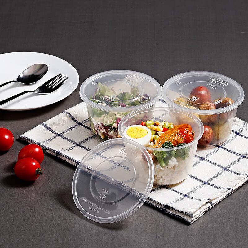 MARYYA Disposable Plastic Food Containers with Lids
